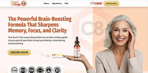 Cognitive Supplement Landing Page Design