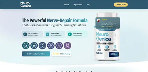 neurogenica Nerve-Repair Supplement Landing Page Design